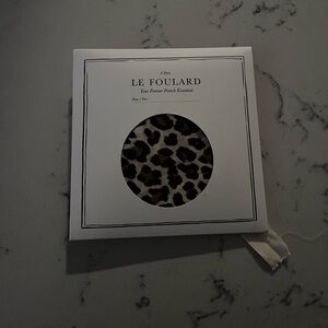 Sézane Le Foulard Leopard Print Scarf